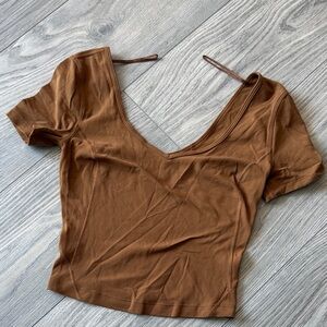 Lululemon Brown V-Neck Women's Top